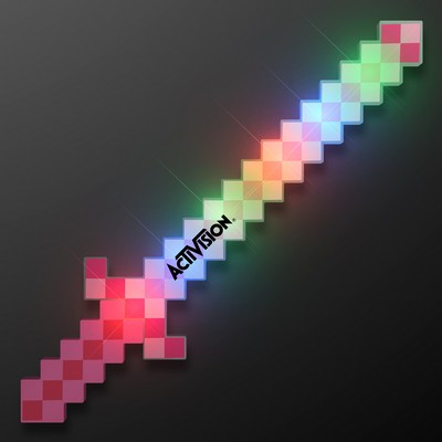 LED Pink 8-Bit Pixel Sword - PRINTED